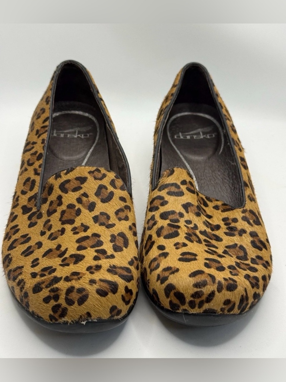 Dansko Olivia Calf Hair Leopard Slip-On Flats ~ Size 36 Or US Size 6